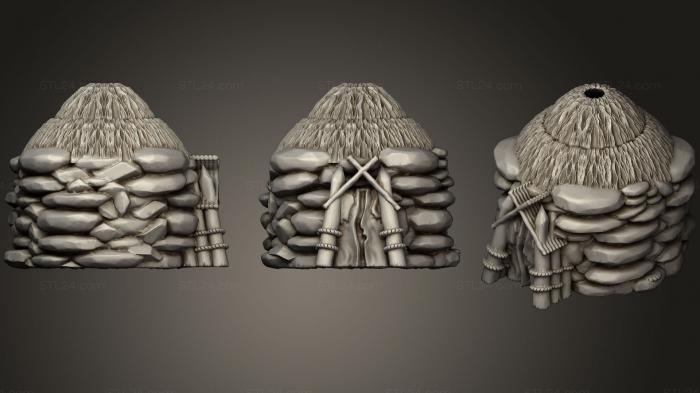 Figurines simple (Goblin Round Hut D, STKPR_0553) 3D models for cnc